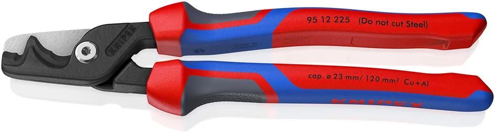 KNIPEX StepCut® XL Kabelschere mit Stufenschnitt mit Comfort-Griffen brüniert 225 mm