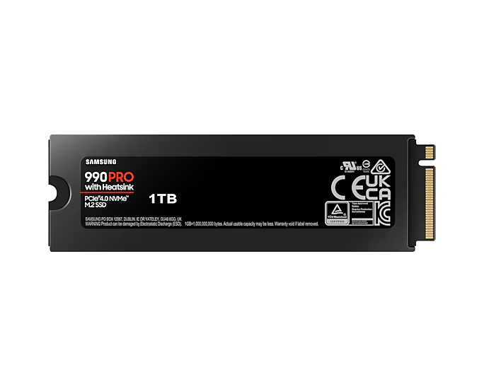 Samsung 990 PRO MZ-V9P1T0CW - SSD - verschlüsselt - 1 TB - intern - M.2 2280 - PCIe 4.0 x4 (NVMe)