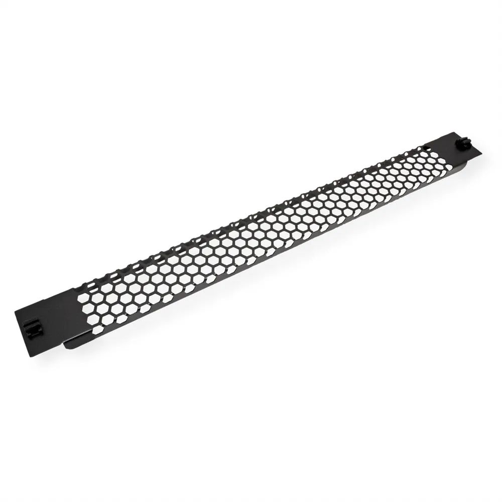 VALUE 19-Zoll-Belüftungsplatte Snap-in, 1 HE, schwarz