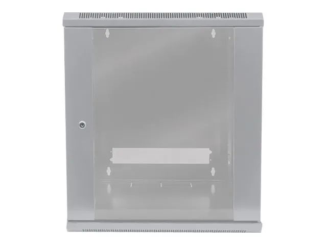 Intellinet Network Cabinet, Wall Mount (Standard), 9U, Usable Depth 260mm/Width 510mm, Grey, Flatpack, Max 60kg, Metal & Glass Door, Back Panel, Removeable Sides, Suitable also for use on desk or floor, 19", Parts for wall install (eg screws/rawl plu