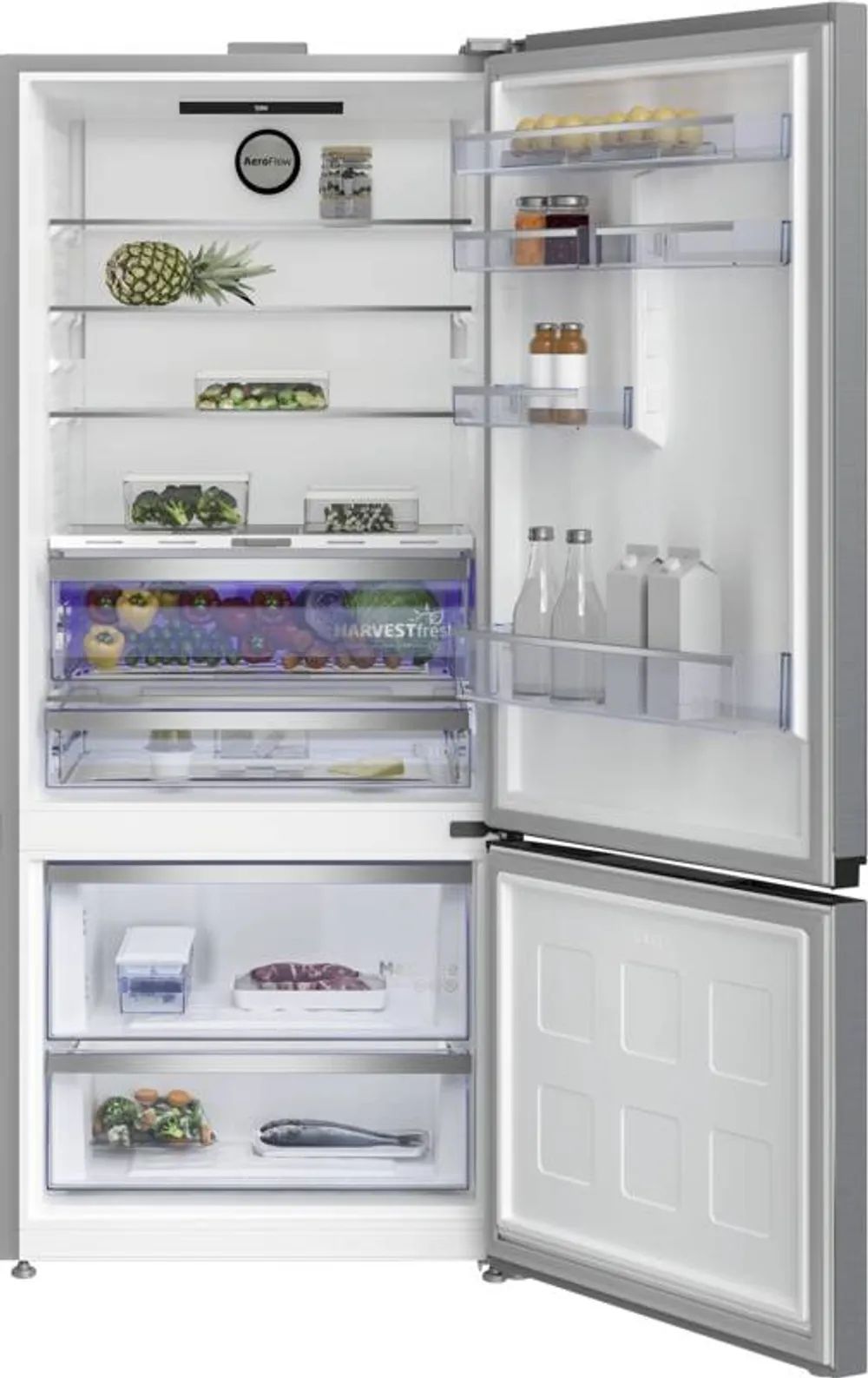 Beko B7RCNE595ZXPW Kühl-/Gefrierkombination, 551L - Edelstahllook
