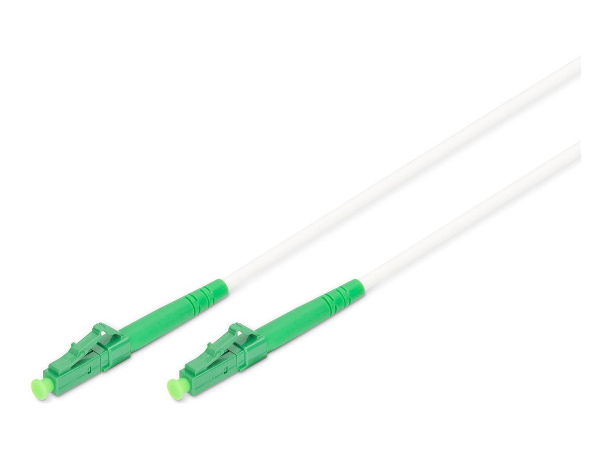 DIGITUS Glasfaser Patchkabel, stahlarmiert, simplex, singlemode, LC/APC LC/APC, 1 m