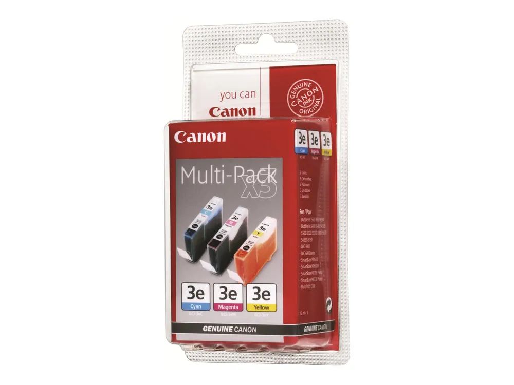 Canon BCI-3E Multipack - 3er-Pack - Gelb, Cyan