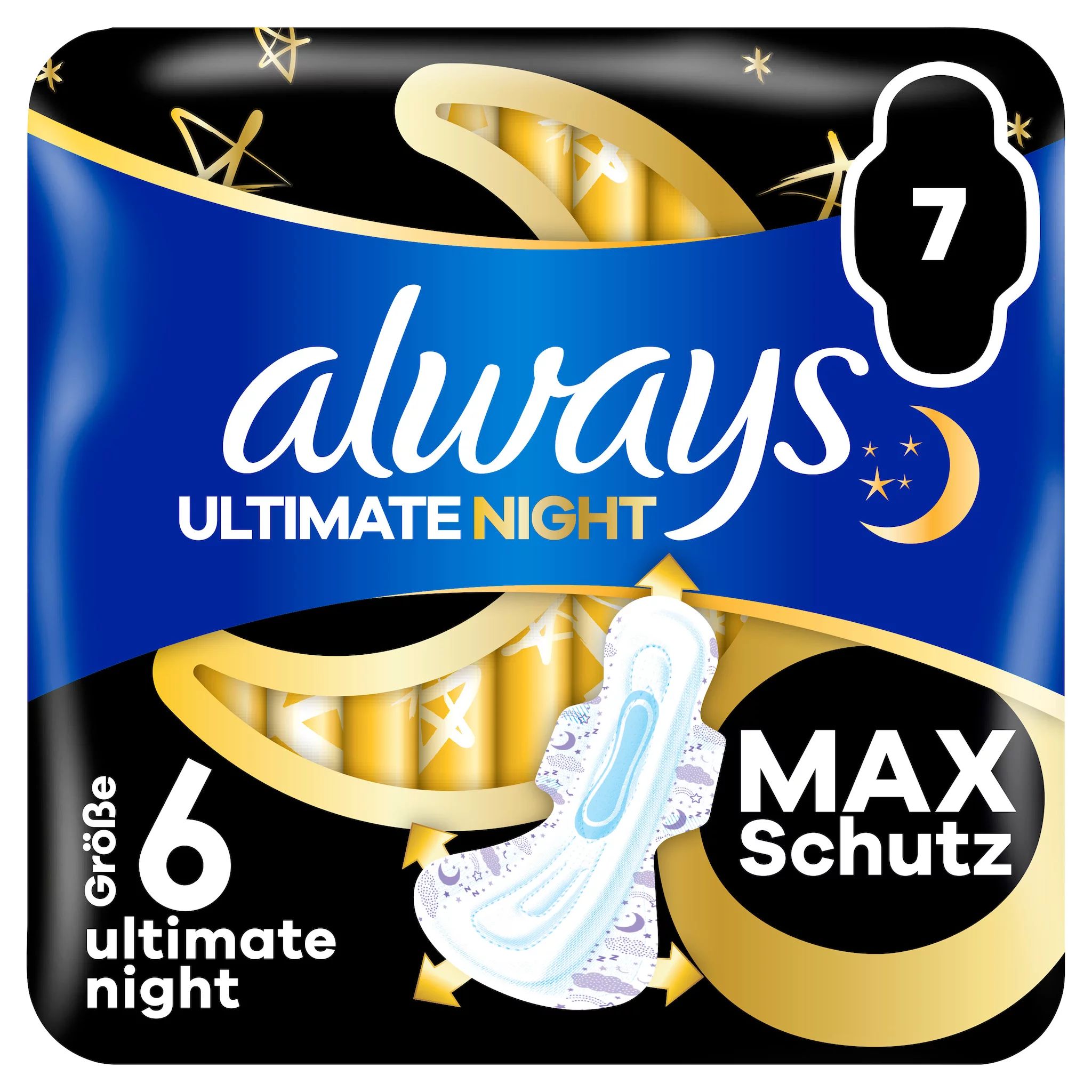 always Binde Ultimate Night - Max Protection mit Flügeln 7