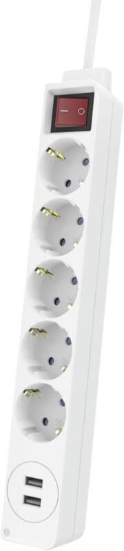 Hama 223183 SDL 5F 1,4M/USB-A 17W/M.SCH/BS