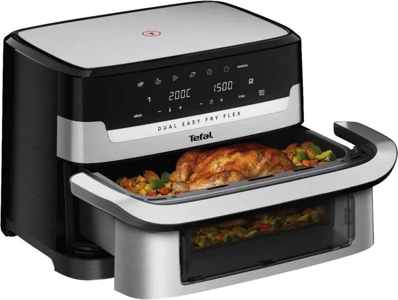 Tefal EY922D Dual Easy Fry Flex Inox