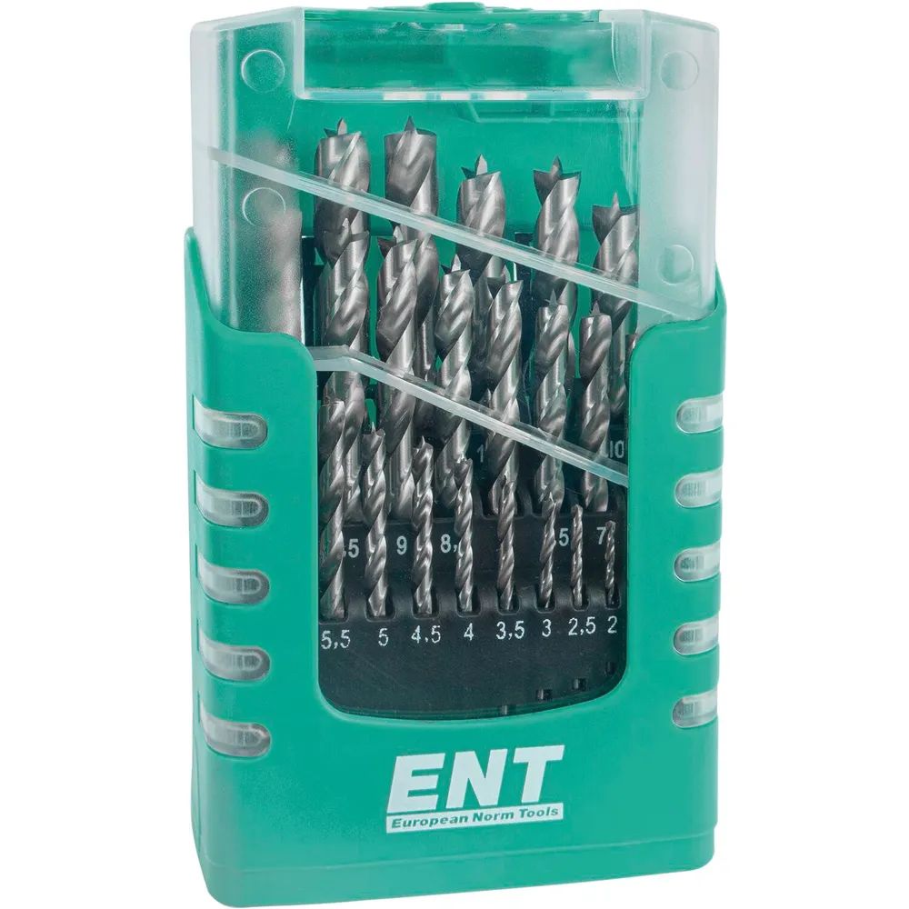 ENT Holzspiralbohrer-Kassette HSS-G Bohrer ø 1-13 mm 25-teilig