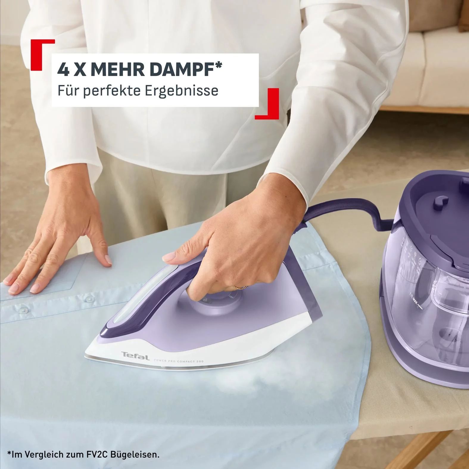 Tefal SV6211 Dampfbügelstation Power Pro Compact 200 - Lila
