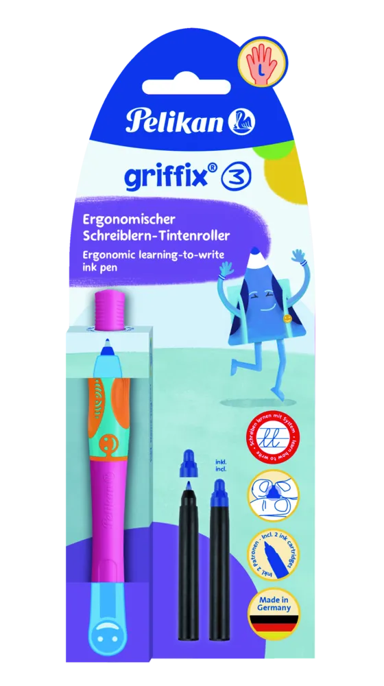 Pelikan griffix® Tintenschreiber für Linkshänder, Lovely Pink