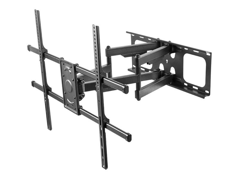 LogiLink Befestigungskit - für Curved Panel/Flat Panel - schwenkbar, max. 75 kg - Stahl - Schwarz - Bildschirmgröße: 127-228.6 cm (50"-90")