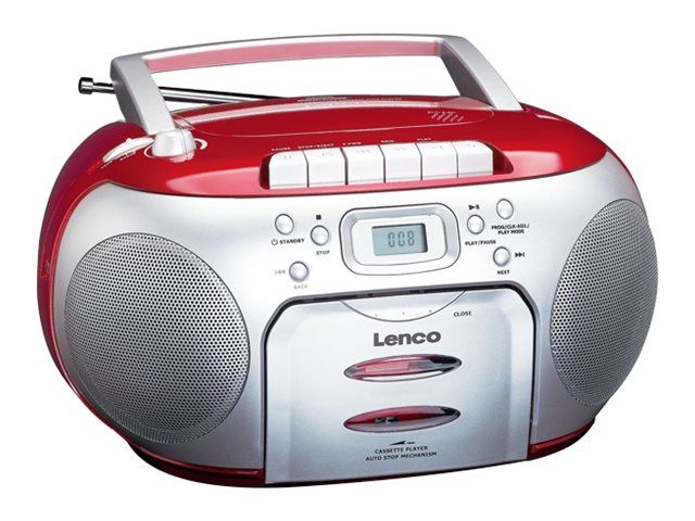 Lenco SCD-420 - Ghettoblaster - Silber, Rot