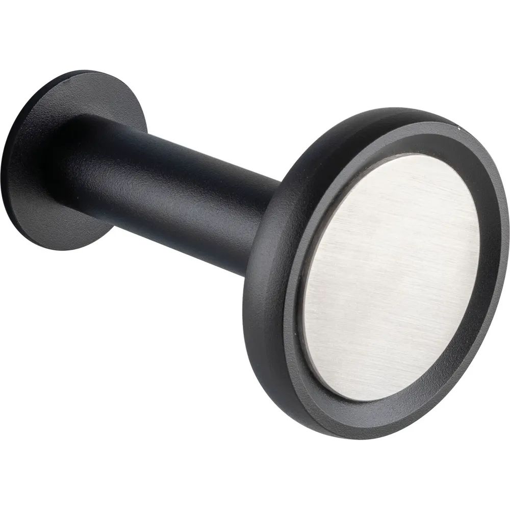 Simausrom Mantelhaken Palos Tiefe 116 mm, Aluminium schwarz, Edelstahl gebürstet