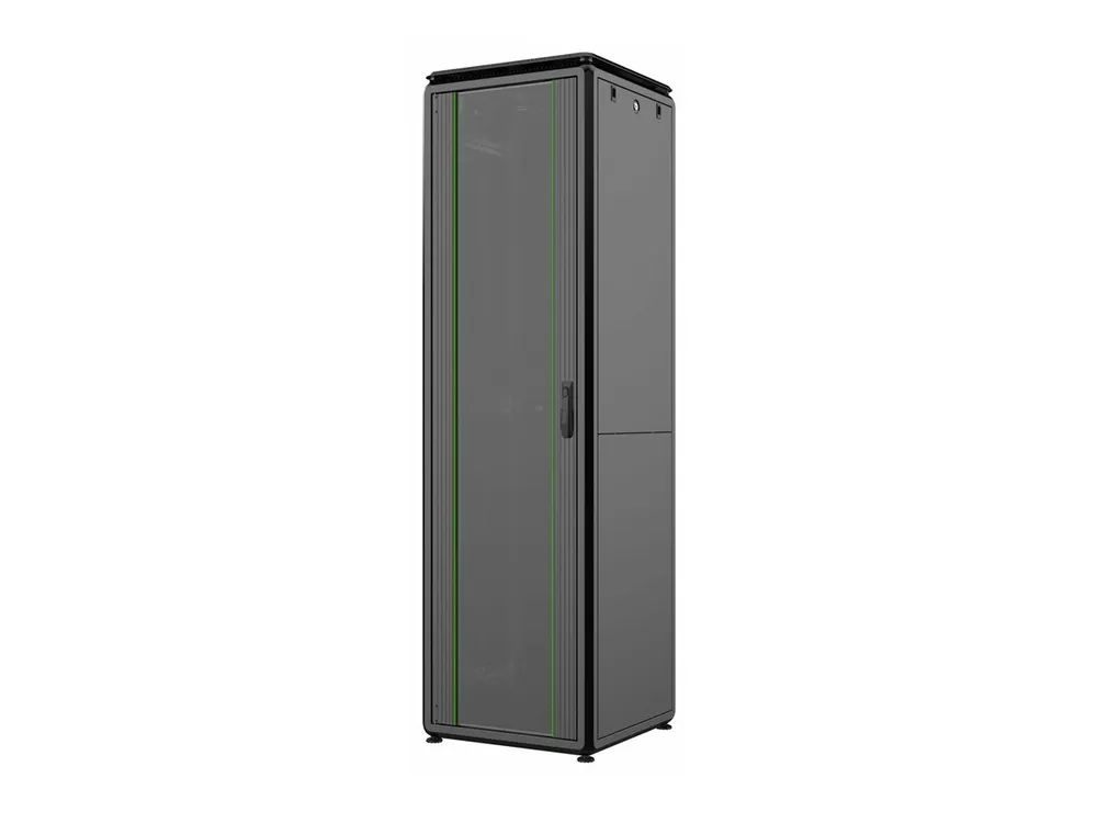 Lanview by Logon - Schrank Netzwerkschrank - 600 x 600 mm, data line - freistehend - Schwarz, RAL 9005 - 42HE - 48.3 cm (19")
