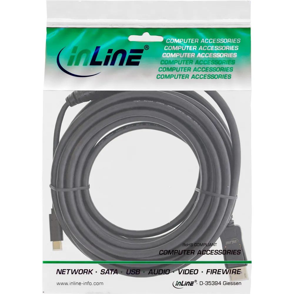 InLine USB Display Kabel - USB-C Stecker zu DisplayPort Stecker - 7,5m