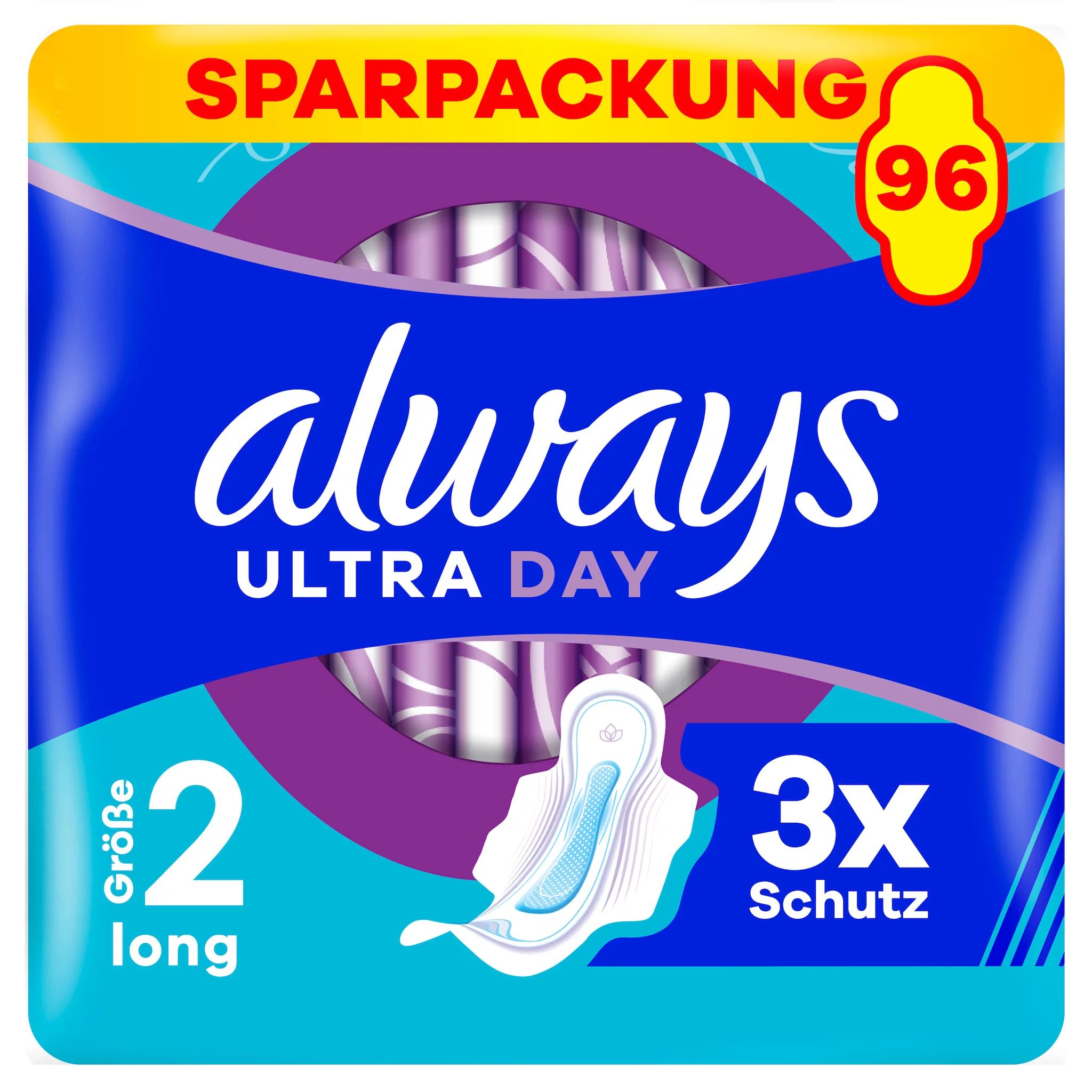 always Ultra Binde Long mit Flügeln Monatspaket, 