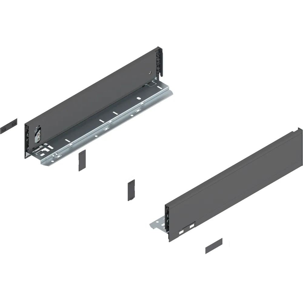 BLUM LEGRABOX pure Zarge Höhe M, NL 400, Oriongrau-matt