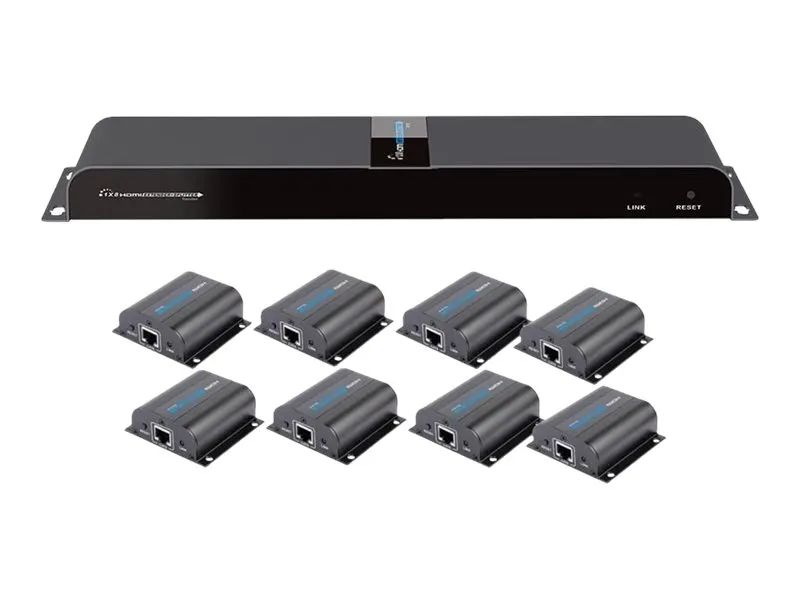 Techly HDMI 1x8 Extender Splitter over CAT6/6a/7 50m with IR pass-back