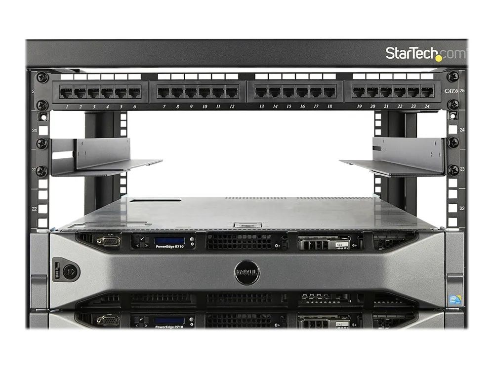 StarTech.com 1HE 19 Zoll Server Rack Schienen - 60,9-91cm Einstellbare Tiefe - Universelle 4 Pfosten Rack Schienen - Netzwerk Geräte/Server/UPS Schienen für HPE ProLiant Dell PowerEdge (UNIRAILS1UB)