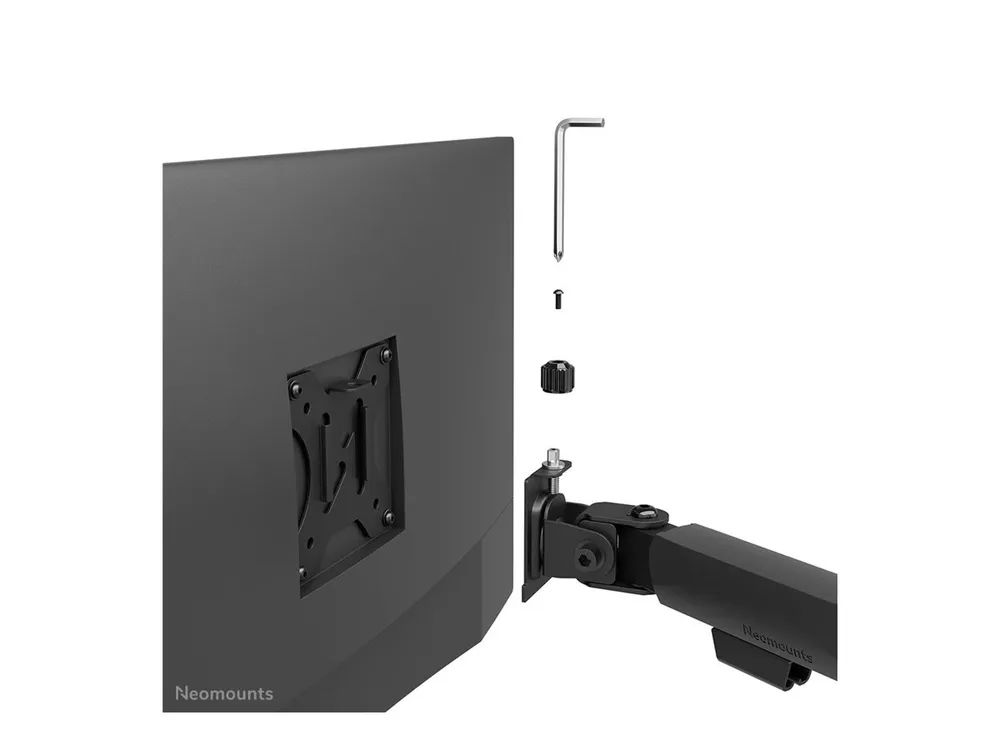 Neomounts Befestigungskit (Monitorarm, Kabeldurchführungsklemme) - Voll beweglich - für 3 Monitore - Stahl - Schwarz - Bildschirmgröße: 25.4-81.3 cm (10"-32")