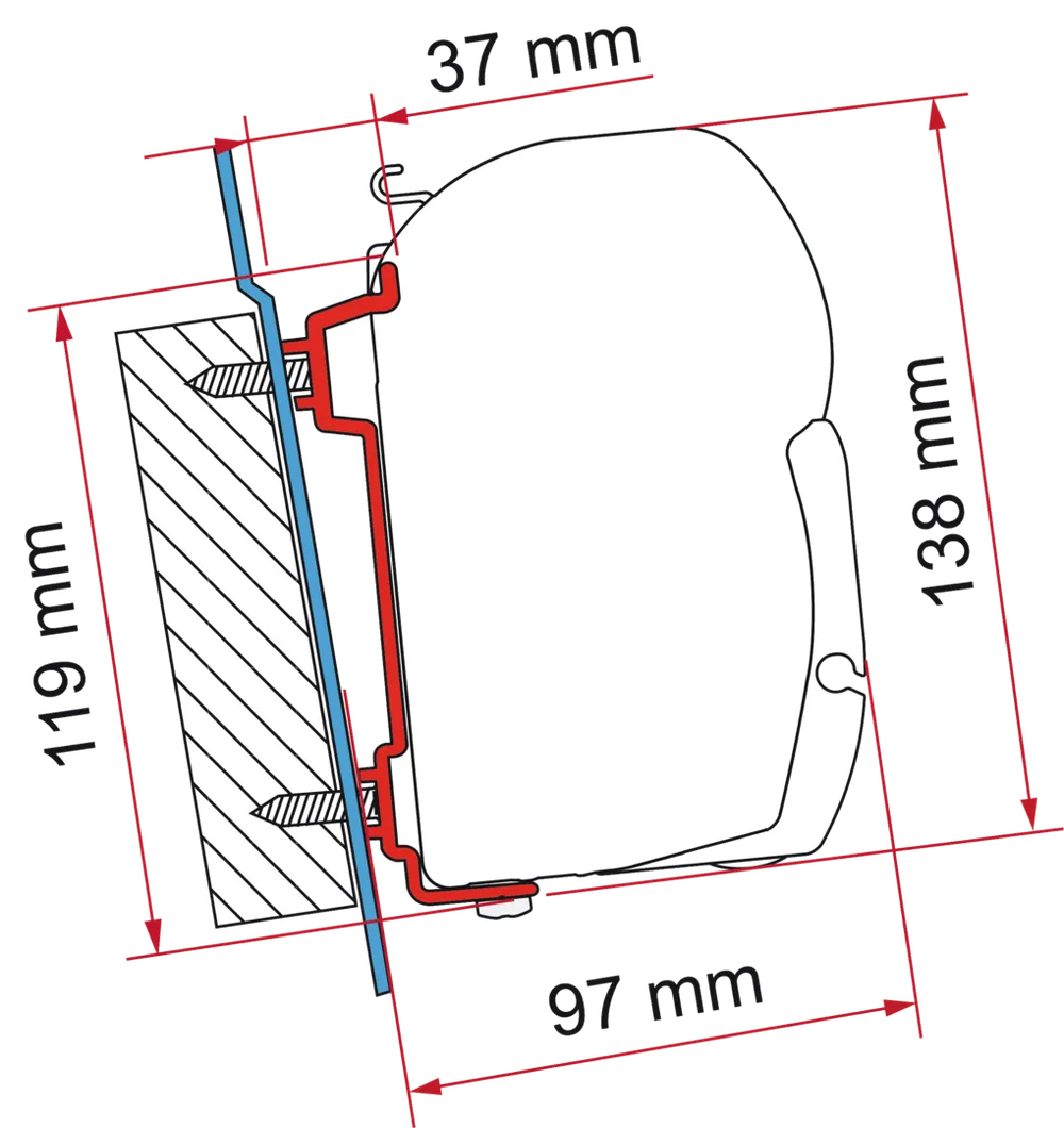 Fiamma Adapter Ford Transit High Roof