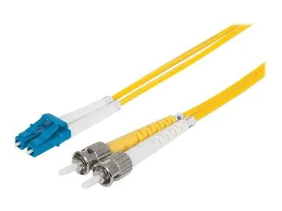 Intellinet Fiber Optic Patch Cable, OS2, LC/ST, 2m, Yellow, Duplex, Single-Mode, 9/125 µm, LSZH, Fibre, Lifetime Warranty, Polybag - Patch-Kabel - ST Einzelmodus (M)