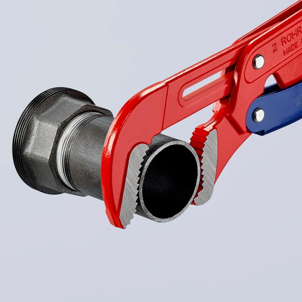 KNIPEX Rohrzange S-Maul mit Schnelleinstellung rot pulverbeschichtet 560 mm