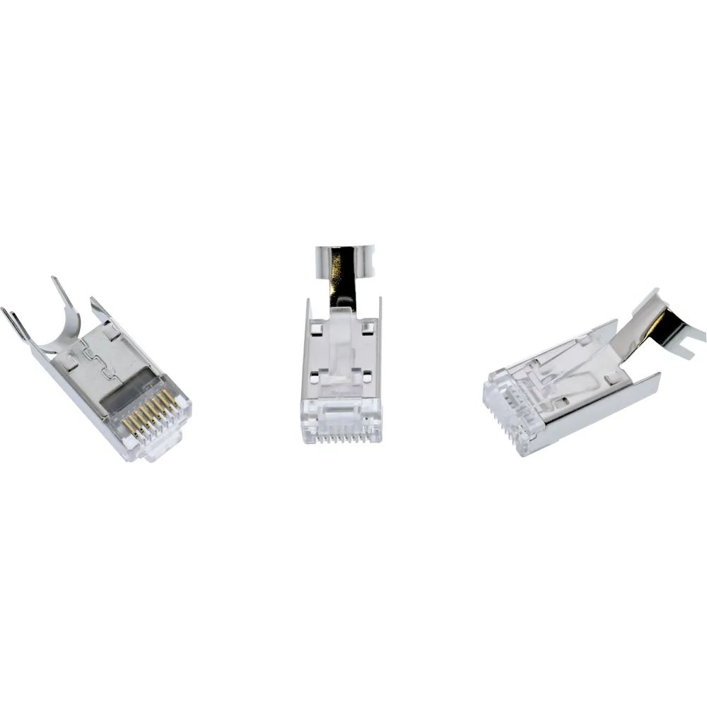 InLine Crimpstecker Cat.6A RJ45 geschirmt - 3-teilig schwarz 10er Pack