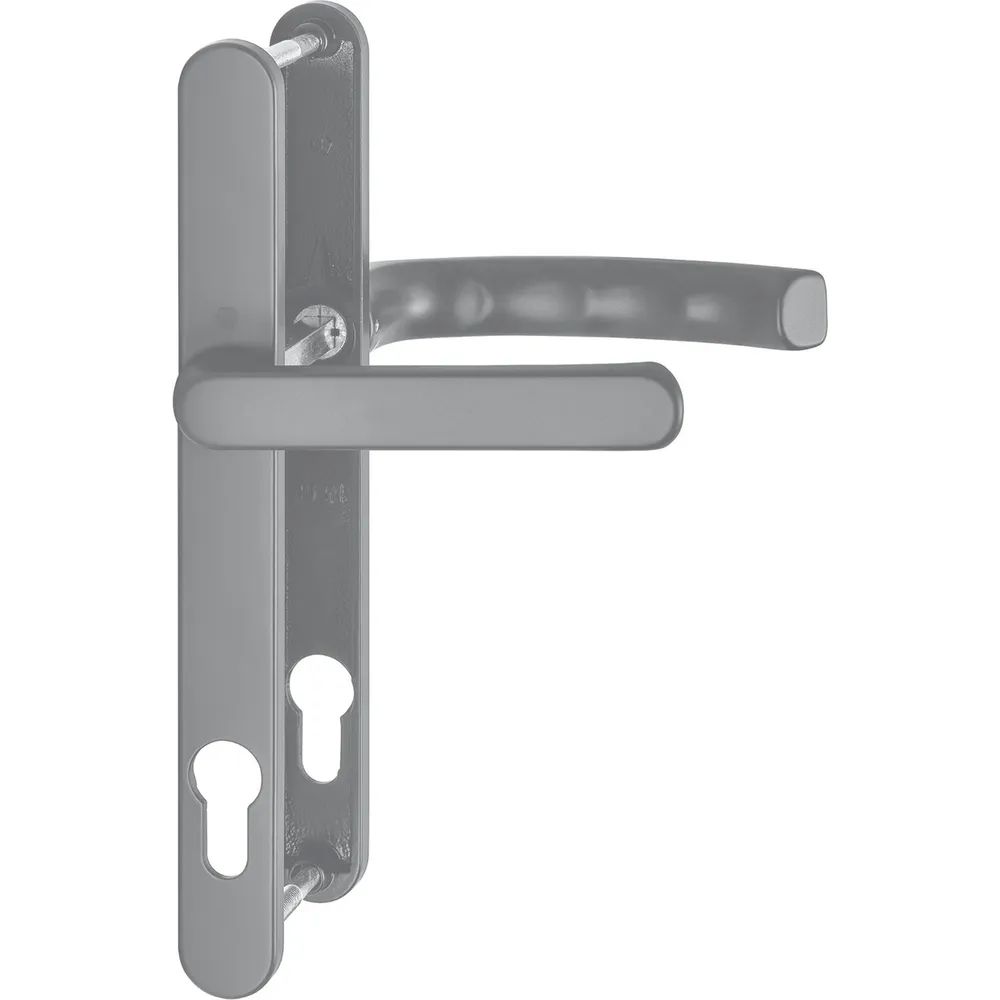 Hoppe Drückergarnitur LIÈGE - Schmalschild 24 mm, Griff flach,67 - 72,Edelstahl-Effekt