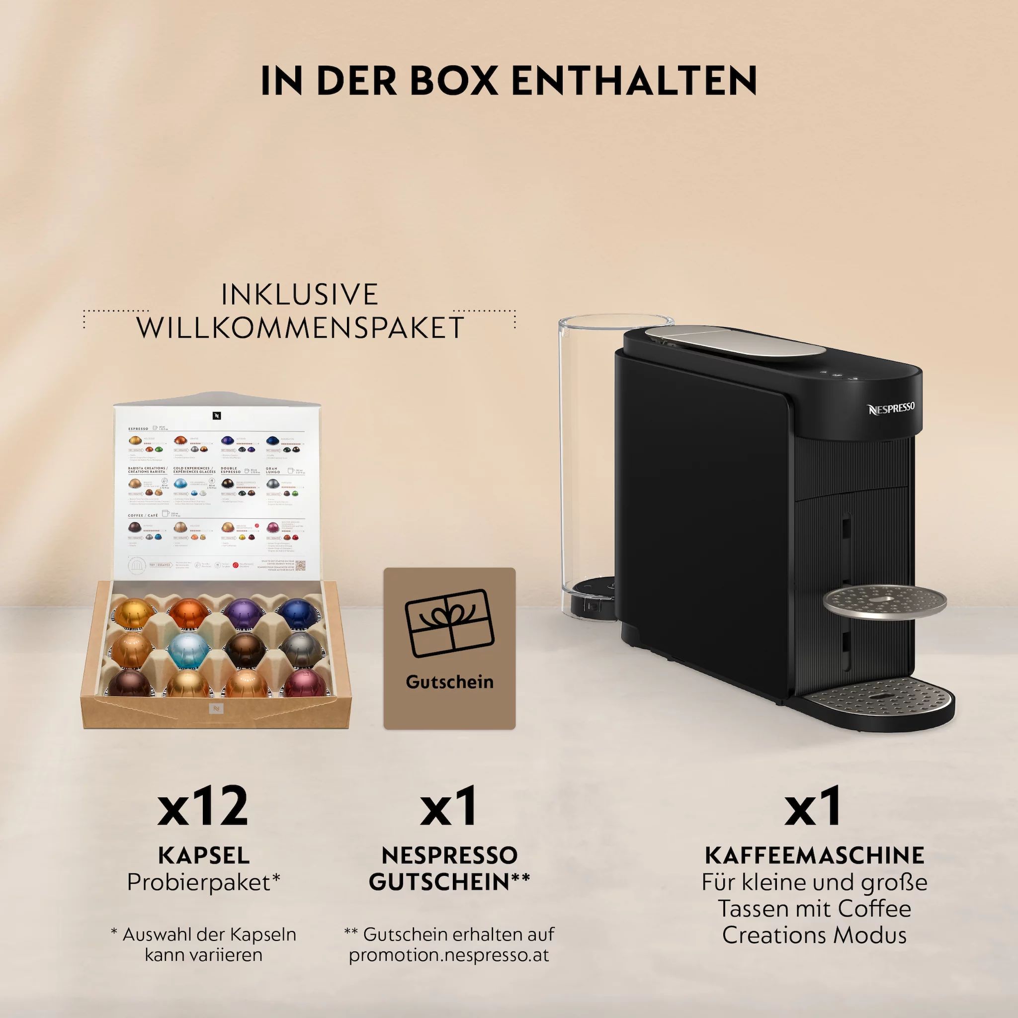 Krups VERTUO Up Nespresso Kapselmaschine XN9408 Ink Black