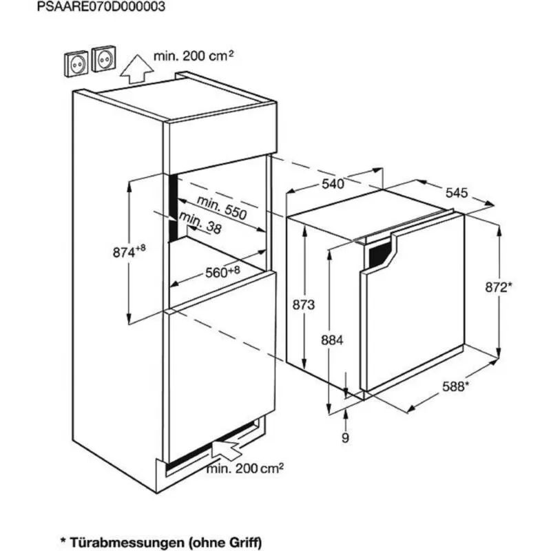 AEG Einbau-Küschlschrank OSK5O88EE (H:88cm, B:59cm, E)