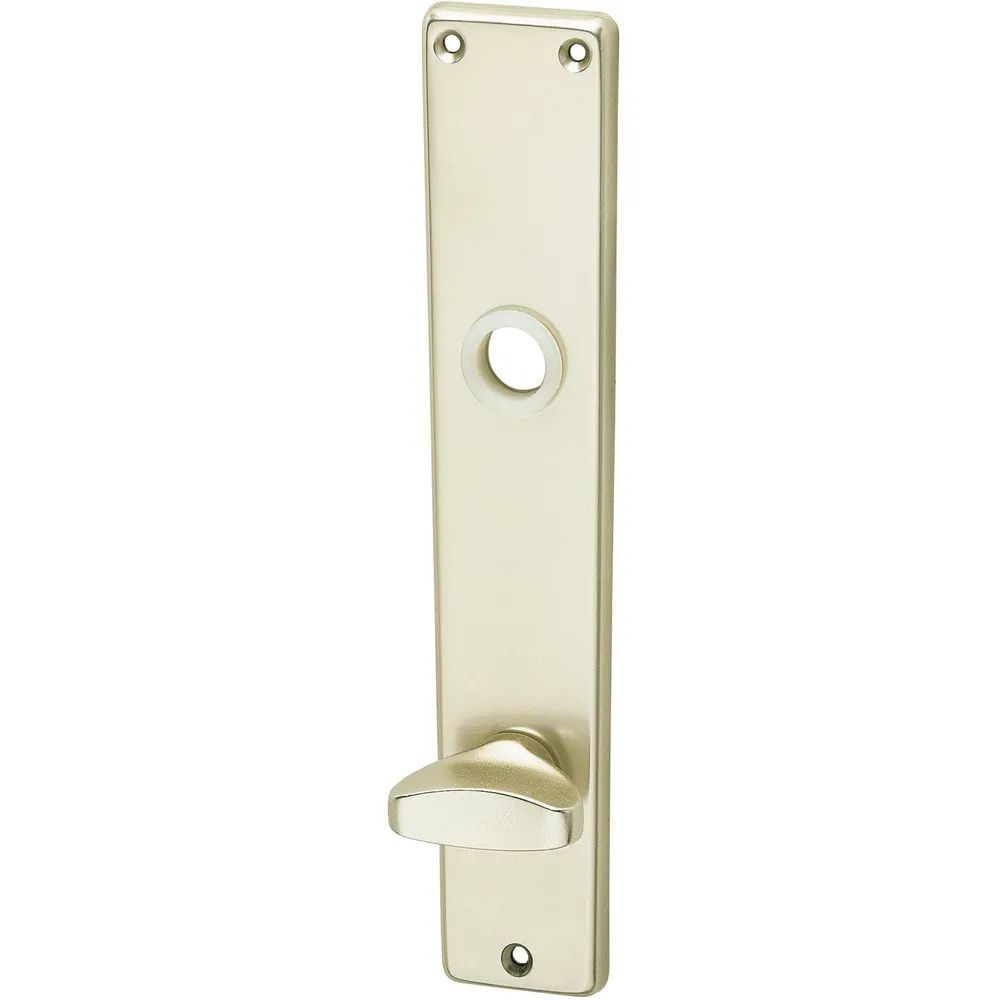 Grundmann Langschild WG 2000, WC 90, m. Drehknopf, Alu neusilber eloxiert