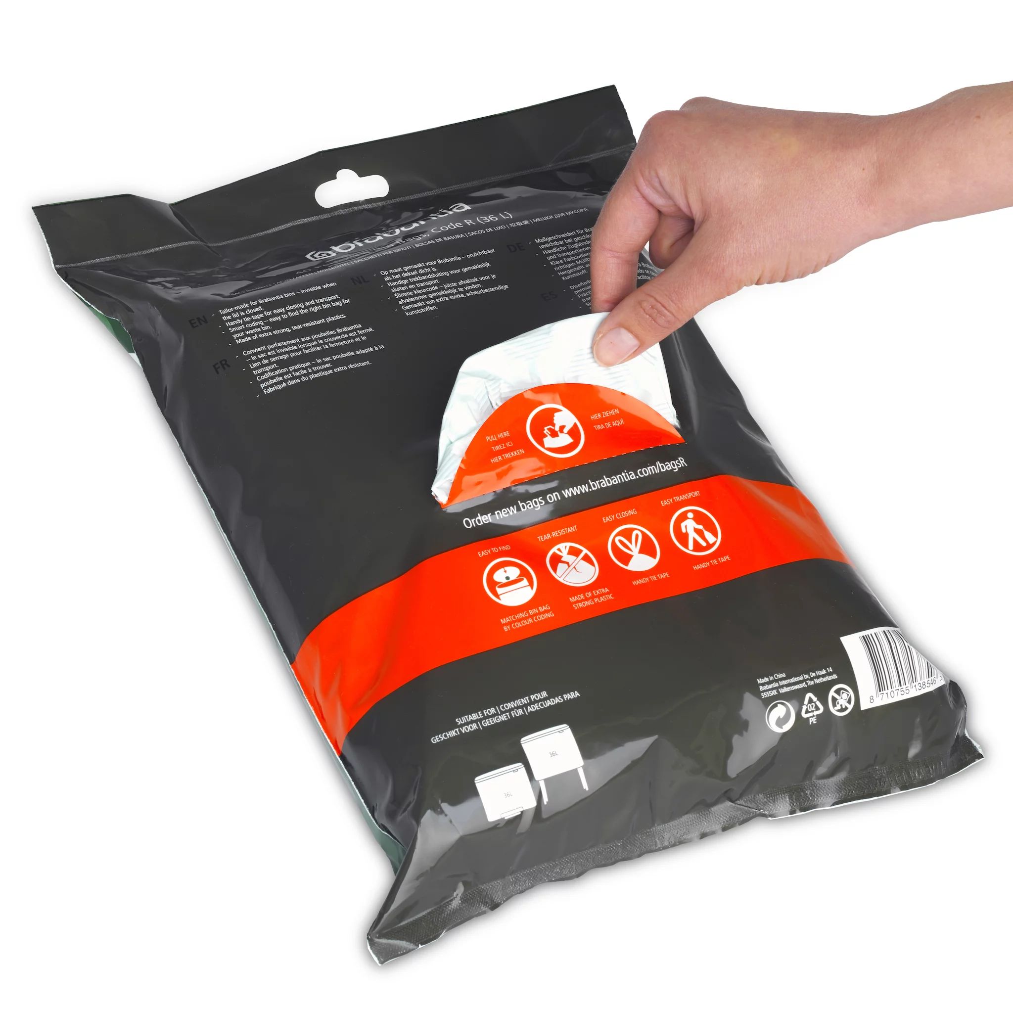 Brabantia Müllbeutel Spenderverpackung PerfectFit Beutel 36 L (R) 40Stk