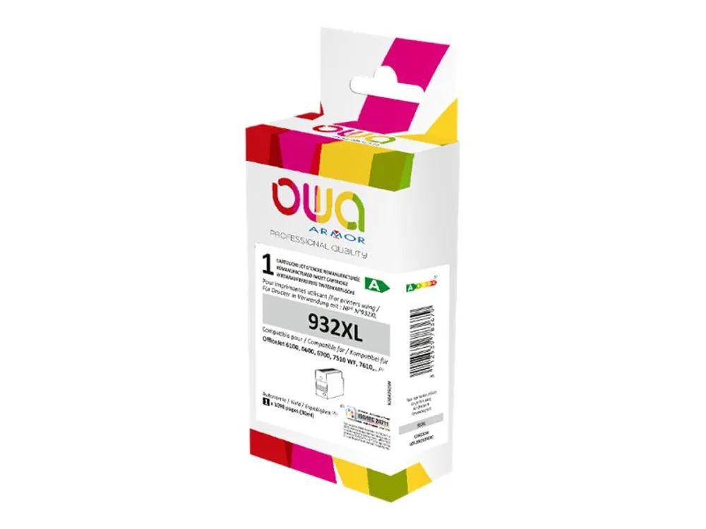 Armor OWA - 30 ml - Schwarz - kompatibel - wiederaufbereitet - Tintenpatrone (Alternative zu: HP 932XL)
