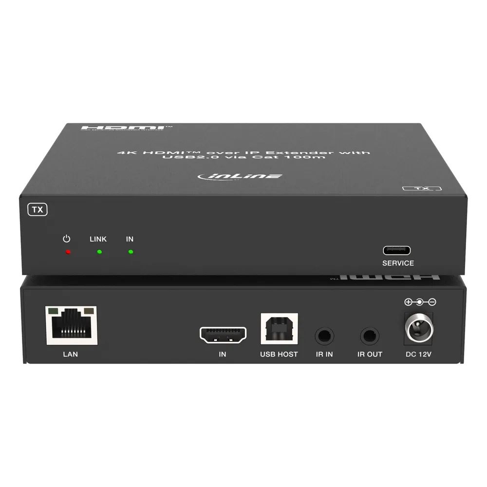 InLine KVM Extender over IP - HDMI 4K/60Hz - 100m - Set