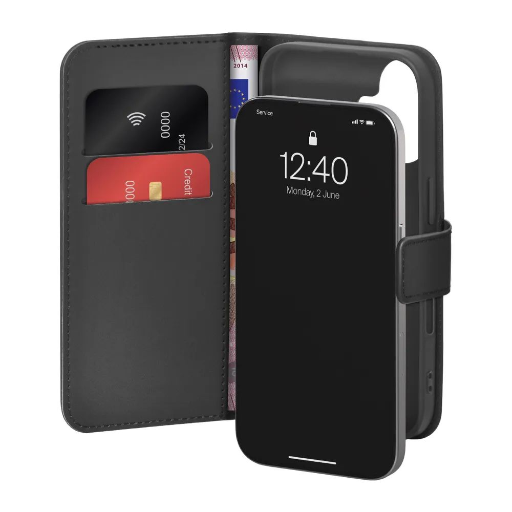 PURO WALLET STAND Bookcase für iPhone 17, schwarz