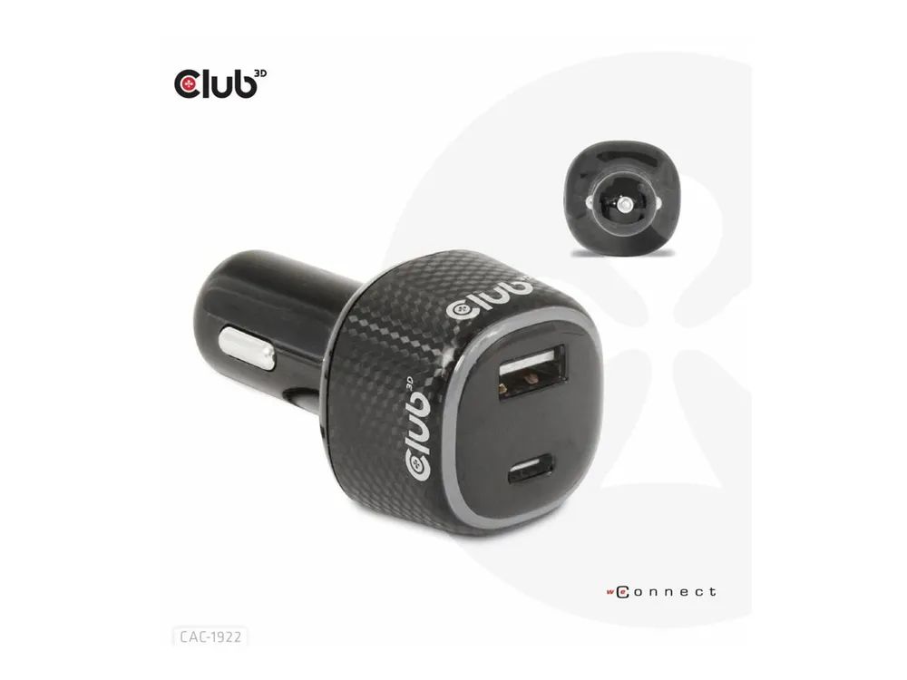 Club 3D Auto-Netzteil - DC 12 - 24 V - 63 Watt