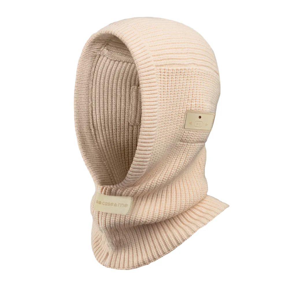 CASE&ME Balaclava mit integriertem Bluetooth-Headset, weiss