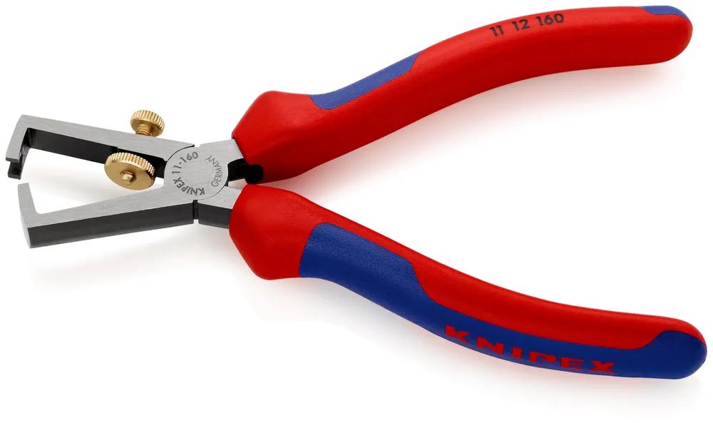 KNIPEX Abisolierzange universal mit Mehrkomponenten-Hüllen schwarz atramentiert 160 mm