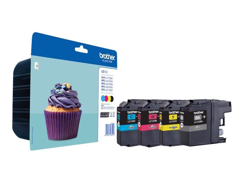 Brother LC123 - 4er-Pack - Schwarz, Gelb, Cyan, Magenta