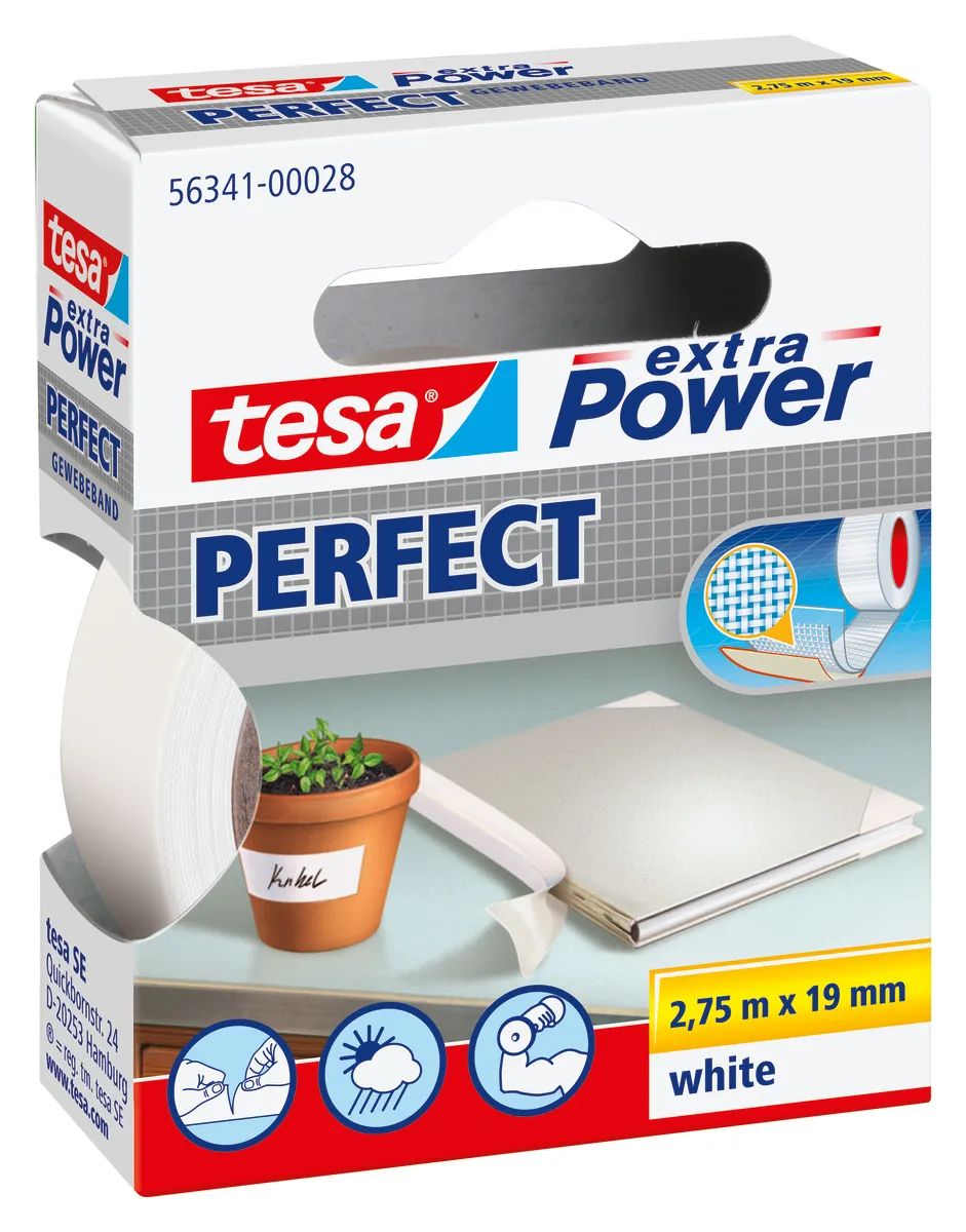 Tesa extra Power Perfect - Gewebeband - 19 mm x 2.75 m