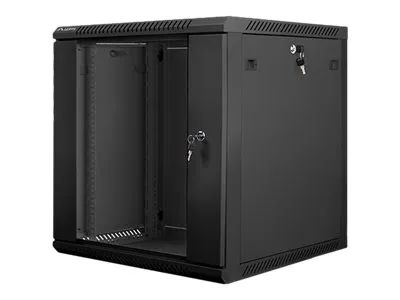 Lanberg Schrank Netzwerkschrank - geeignet für Wandmontage - Schwarz, RAL 9004 - 12U - 48.3 cm (19")