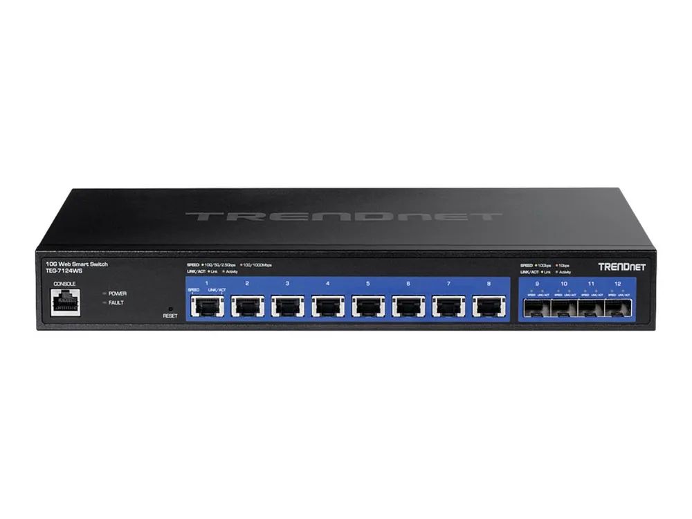 TRENDnet TEG 7124WS - Switch - Smart - 8 x 10GBase-T + 4 x 10 Gigabit SFP+