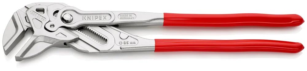 KNIPEX Zangenschlüssel XL Zange und Schraubenschlüssel in einem Werkzeug mit Kunststoff überzogen verchromt 400 mm