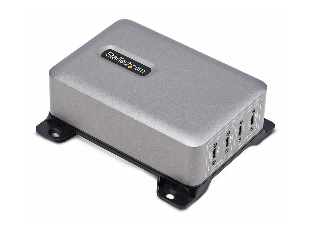 StarTech.com 4-Port USB-C Charger, 240W Total, Single Port 140W EPR - Netzteil - mit Oberflächenmontage-Bracket - 240 Watt - 5 A - Power Delivery 3.1 - 4 Ausgabeanschlussstellen (24 pin USB-C)