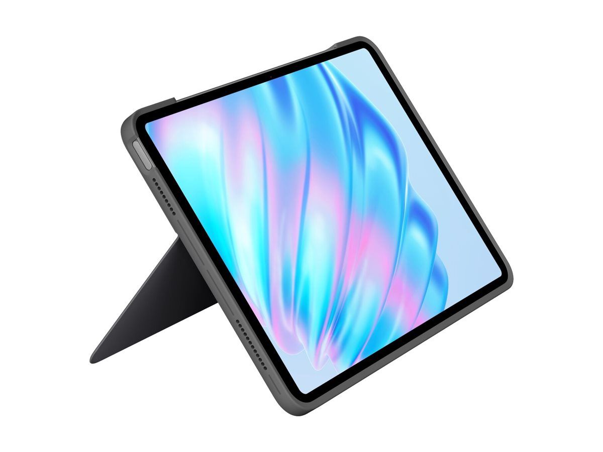 Logitech Combo Touch - Tastatur und Foliohülle - mit Trackpad - hintergrundbeleuchtet - Apple Smart connector - QWERTY - US International - Oxford Gray - für Apple 13-inch iPad Air (M2, M3)