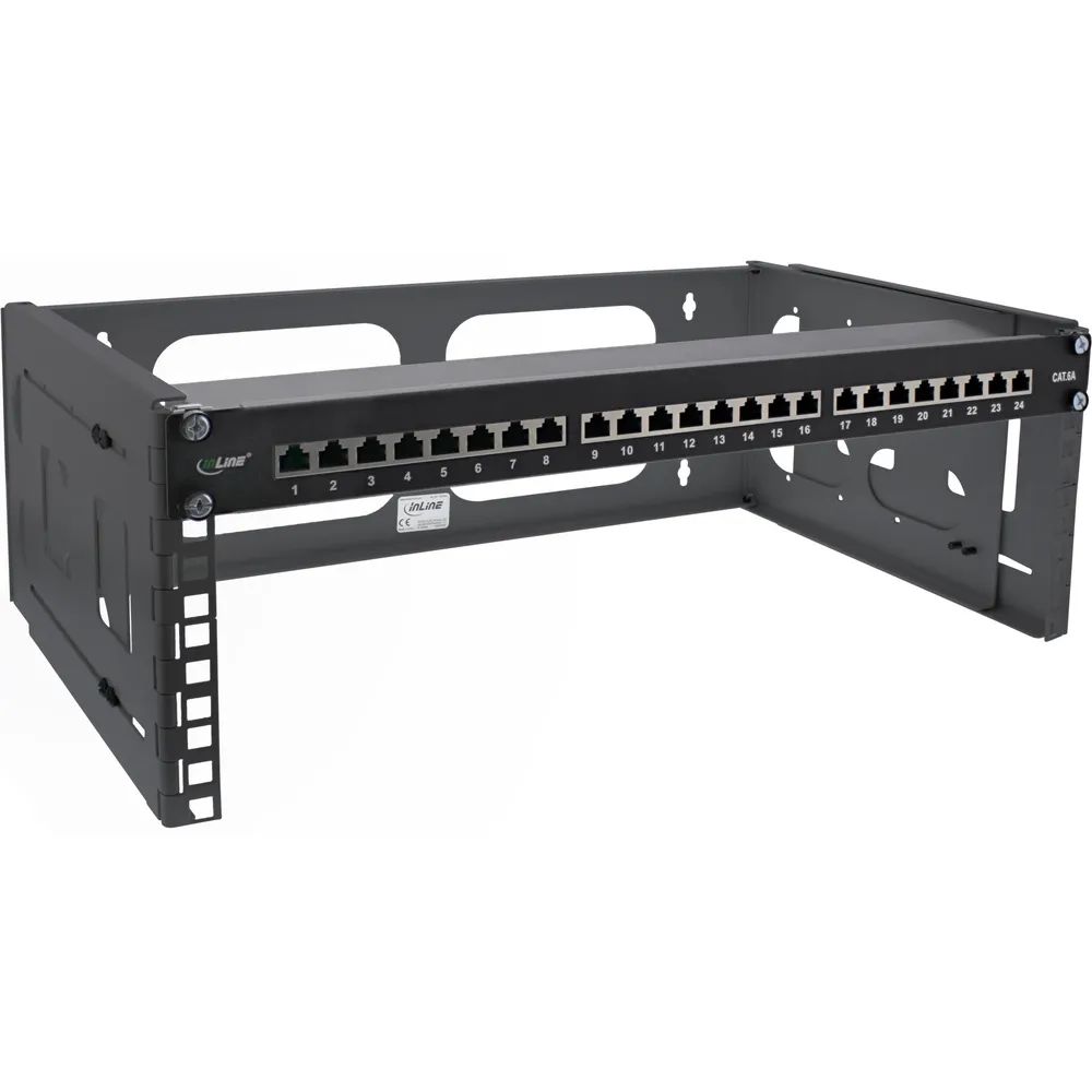 InLine 19" Rack zur Wandmontage - 4HE - 24-40cm Tiefe - schwarz