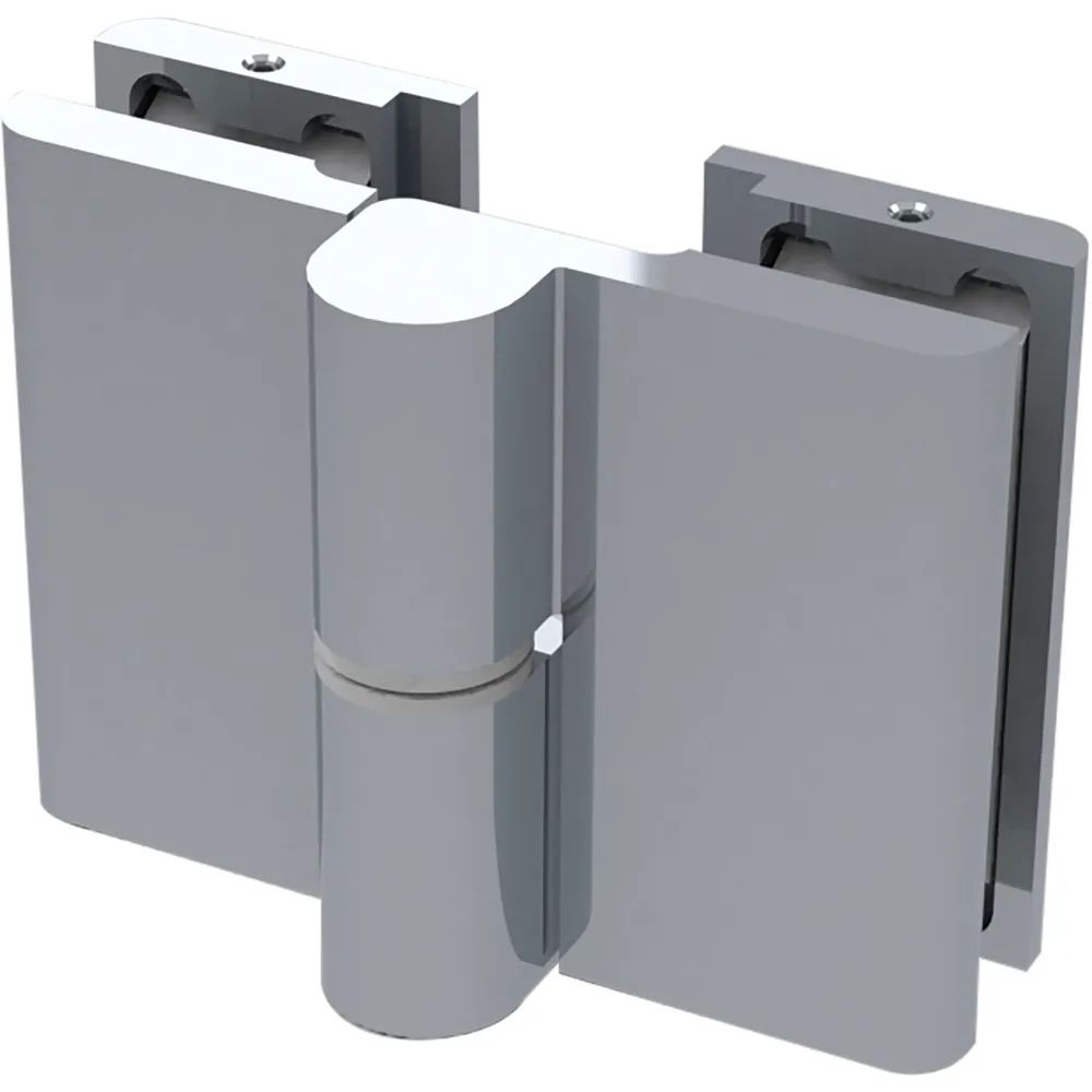Colcom Duschtürband 8411N HS 180° Glas-Glas, links, Zamak verchromt poliert