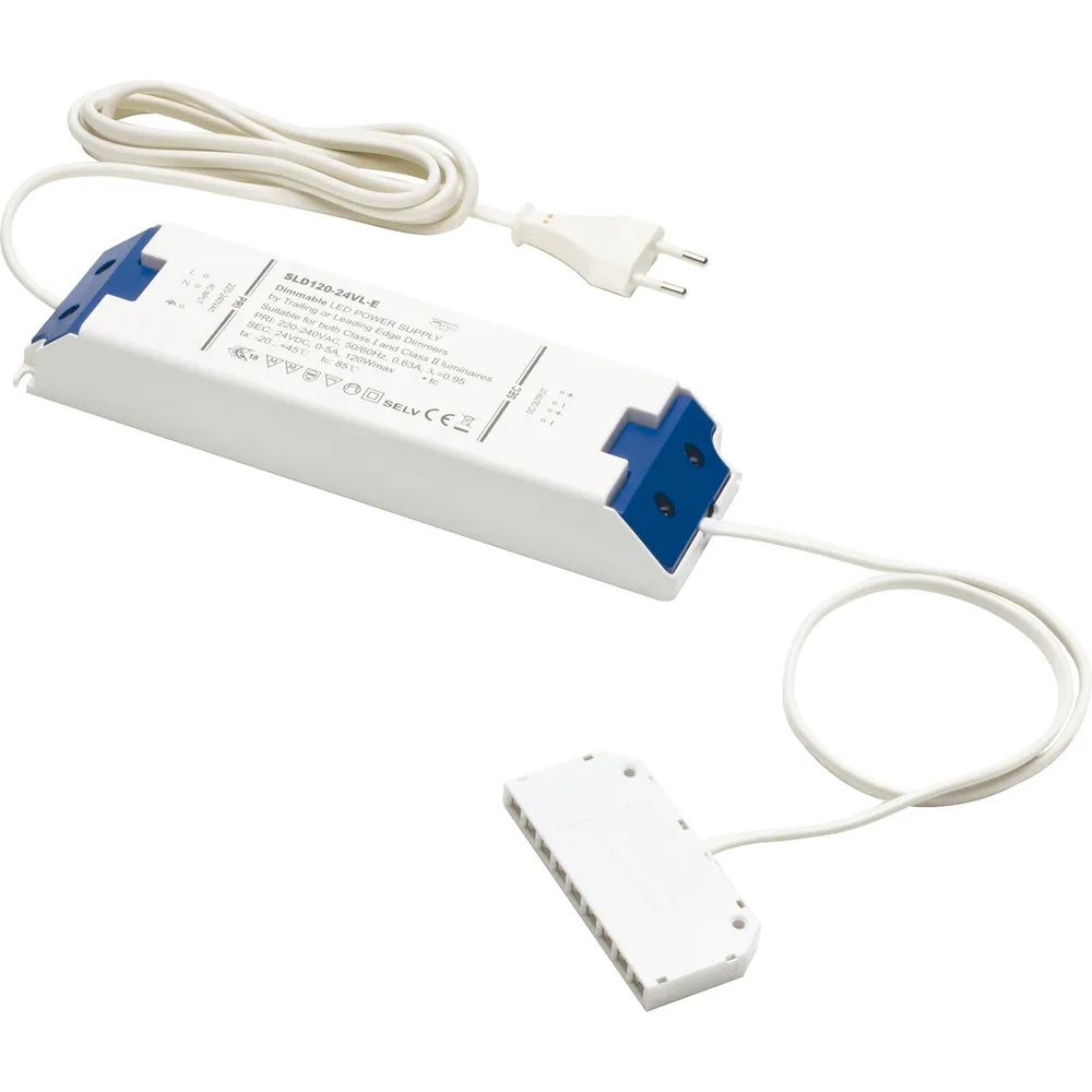 DOMUS LINE LED-Netzgerät SLD120, 24 V/DC, dimmbar, 9-fach Verteiler, 120 W