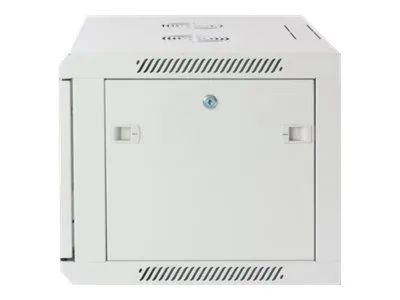 Intellinet Network Cabinet, Wall Mount (Standard), 6U, Usable Depth 350mm/Width 540mm, Grey, Assembled, Max 60kg, Metal & Glass Door, Back Panel, Removeable Sides, Suitable also for use on desk or floor, 19",Parts for wall install (eg screws/rawl plu