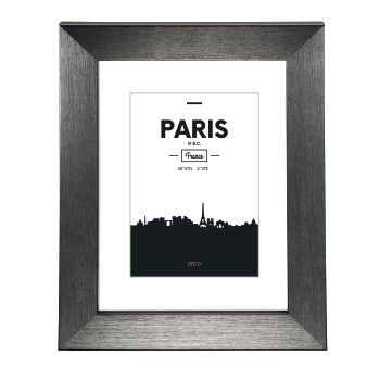 Hama Kunststoffrahmen "Paris", Kontrastgrau, 15 x 20 cm
